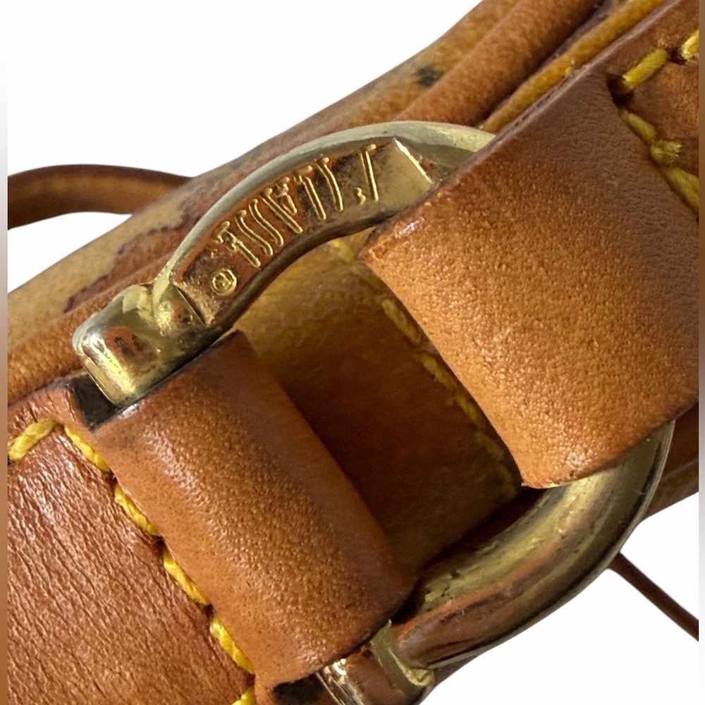 Alviero Martini 1A Classe Italy Leather Geo World Map Crossbody Zip Mini Bag - Picture 7 of 15
